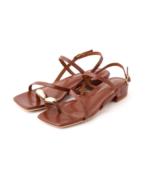 EDIT COLOGNE(エディットコロン)の「ゴールドモチーフトングサンダル(パンプス・レディース・ホワイト系その他/ブラウン/ブラック・23.0cm/24.0cm)」の11枚目の写真