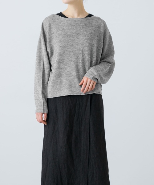 かぐれ　リネンボートネックプルオーバー かぐれ｜リネンボートネックプルオーバー | Rakuten Fashion