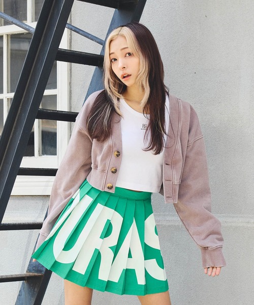 DURAS（デュラス）の「雑誌掲載｜ロゴプリントプリーツスカート（スカート・レディース・ブルー/ブラウン/グリーン・SMALL/MEDIUM）」の21枚目の写真