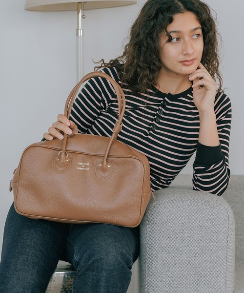 YOUNG & OLSEN/ヤングアンドオルセン EMBOSSED LEATHER STUDENT M