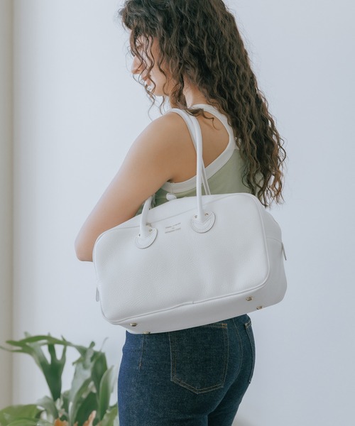 YOUNG&OLSEN The DRYGOODS STORE（ヤングアンドオルセン）の「YOUNG & OLSEN/ヤングアンドオルセン EMBOSSED LEATHER STUDENT M ハンドバッグ（ハンドバッグ・メンズ・ブラック/ベージュ/ブラウン/ホワイト・FREE）」の18枚目の写真