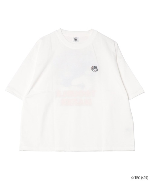 Tom&Jerry(トムアンドジェリー)の「【公式】トムとジェリー 天竺半袖WIDE型Tシャツ(Tシャツ/カットソー・レディース・ミント/スミクロ/オフホワイト/サックスブルー・M/L)」の1枚目の写真