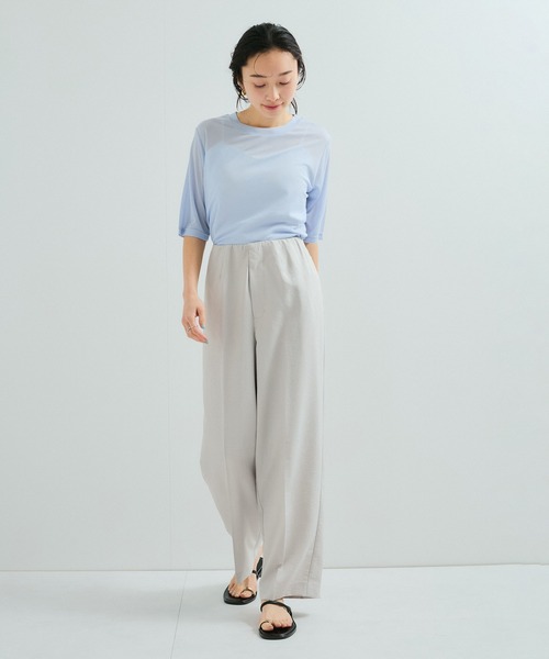 le cercle ADAM ET ROPE'(ルセルクルアダムエロペ)の「タンブラーブッチャーセンタープレスパンツ(スラックス・レディース・キャメル/サックスブルー/チャコールグレー/ライトグレー/ダークブラウン・FREE)」の8枚目の写真