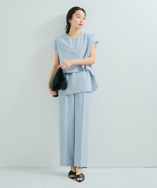 le cercle ADAM ET ROPE'(ルセルクルアダムエロペ)の「タンブラーブッチャーセンタープレスパンツ(スラックス・レディース・キャメル/サックスブルー/チャコールグレー/ライトグレー/ダークブラウン・FREE)」の10枚目の写真