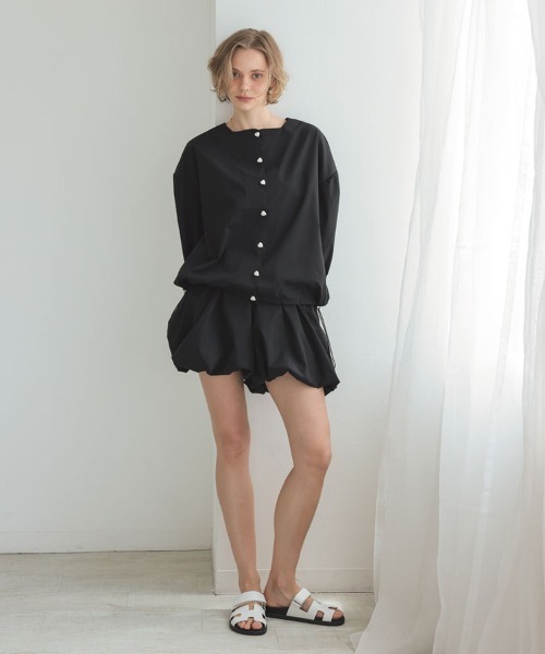 セール】撥水スカラップブラウス（シャツ/ブラウス）｜DONOBAN