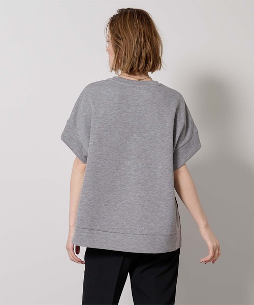 UR'S（ユアーズ）の「ジップスリットオーバーサイズプルオーバー（Tシャツ/カットソー・レディース・ライトベージュ/ブラック/杢グレー・S/L/M）」の8枚目の写真