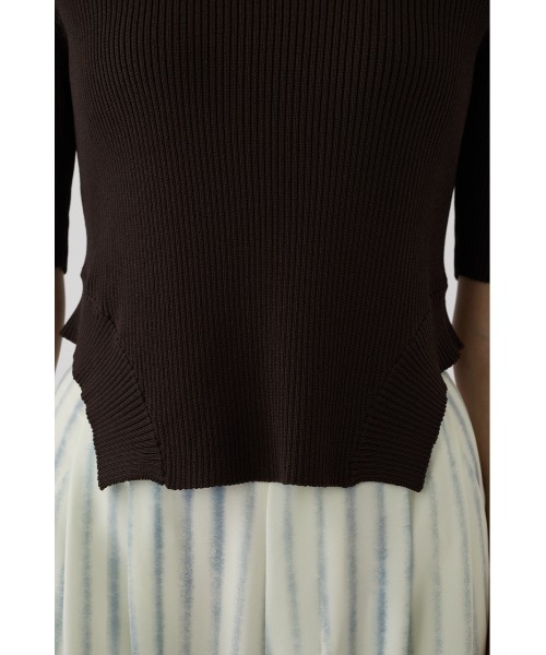 Round hem knit tops ラウンドヘムニットトップス（ニット