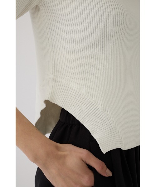 RIM.ARK(リムアーク)の「Round hem knit tops ラウンドヘムニットトップス(ニット/セーター・レディース・ホワイト/ブラウン/ブラック・36/38)」の19枚目の写真