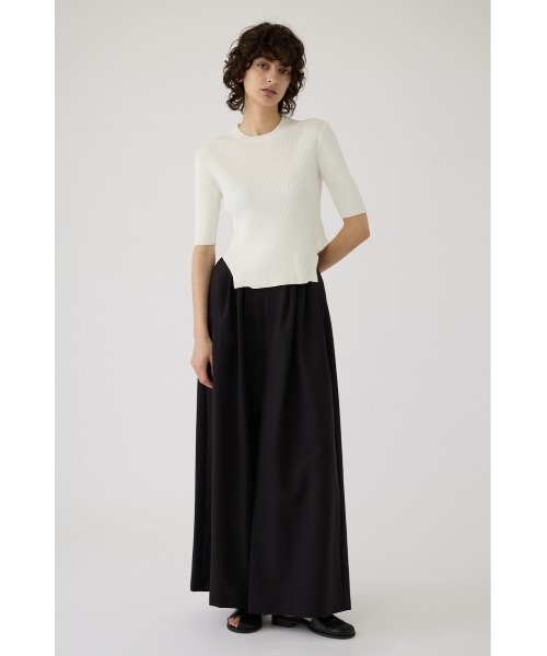 RIM.ARK(リムアーク)の「Round hem knit tops ラウンドヘムニットトップス(ニット/セーター・レディース・ホワイト/ブラウン/ブラック・36/38)」の9枚目の写真