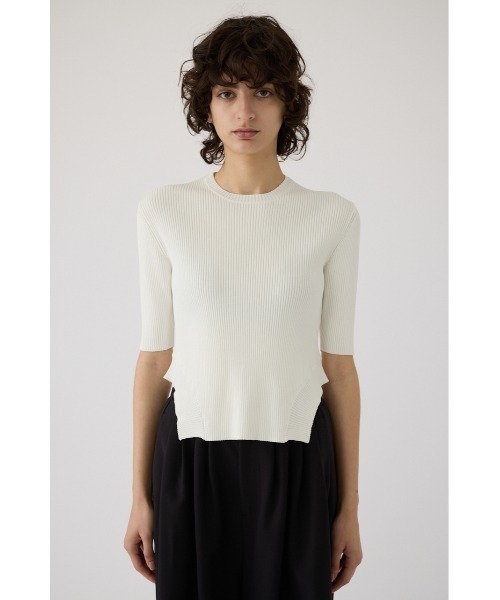 上品コーデはコレで安心！ hem Round knit ラウンドヘムニットトップス（ニット tops トップス
