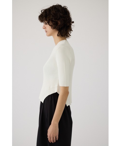 RIM.ARK(リムアーク)の「Round hem knit tops ラウンドヘムニットトップス(ニット/セーター・レディース・ホワイト/ブラウン/ブラック・36/38)」の13枚目の写真