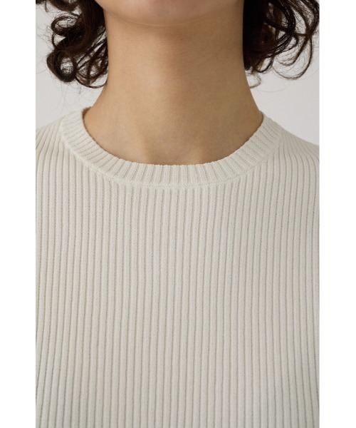 RIM.ARK(リムアーク)の「Round hem knit tops ラウンドヘムニットトップス(ニット/セーター・レディース・ホワイト/ブラウン/ブラック・36/38)」の15枚目の写真