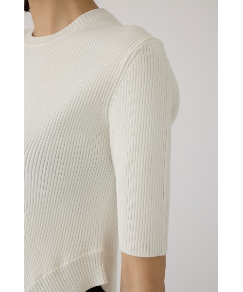 RIM.ARK(リムアーク)の「Round hem knit tops ラウンドヘムニットトップス(ニット/セーター・レディース・ホワイト/ブラウン/ブラック・36/38)」の17枚目の写真