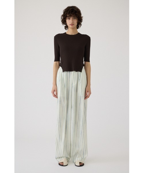 RIM.ARK(リムアーク)の「Round hem knit tops ラウンドヘムニットトップス(ニット/セーター・レディース・ホワイト/ブラウン/ブラック・36/38)」の5枚目の写真