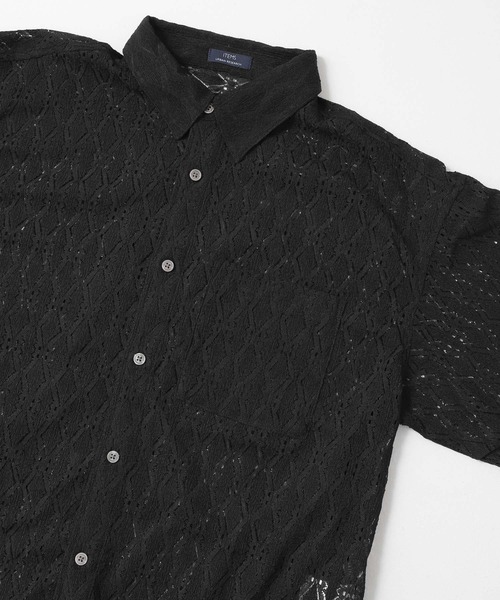 ITEMS URBANRESEARCH（アイテムズ アーバンリサーチ）の「レギュラーカラーレース半袖シャツ（シャツ/ブラウス・メンズ・オフホワイト/ブラック/グリーン系その他・MEDIUM/LARGE）」の19枚目の写真