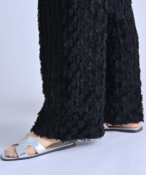 軽やか上品♡艶めくジャカード【CHANEL】パンツ セール】サークルカットジャガードストレートパンツ（その他