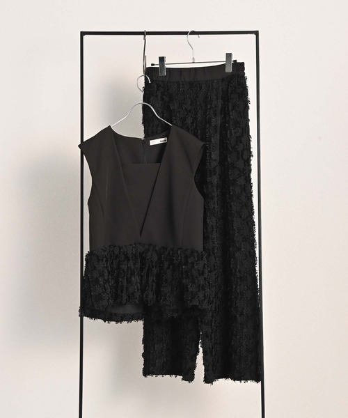 軽やか上品♡艶めくジャカード【CHANEL】パンツ セール】サークルカットジャガードストレートパンツ（その他