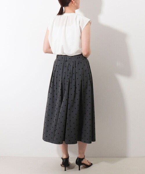 MICO COULIER(ミコクリエ)の「リバーシブルタフタドットスカート(スカート・レディース・ブラック/チャコールグレー・36/38)」の16枚目の写真