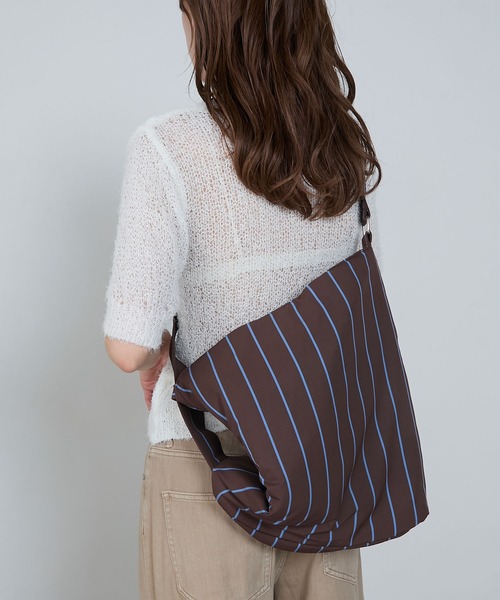 セール】Striped 2way shoulder body bag / <UV/速乾