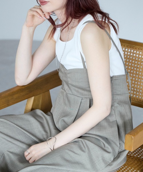 Fizz（フィズ）の「【Fizz/フィズ】　リブメロウタンクトップ（タンクトップ・レディース・ブラック/ホワイト/グレイッシュベージュ/オレンジ/ブルー・M/L）」の6枚目の写真