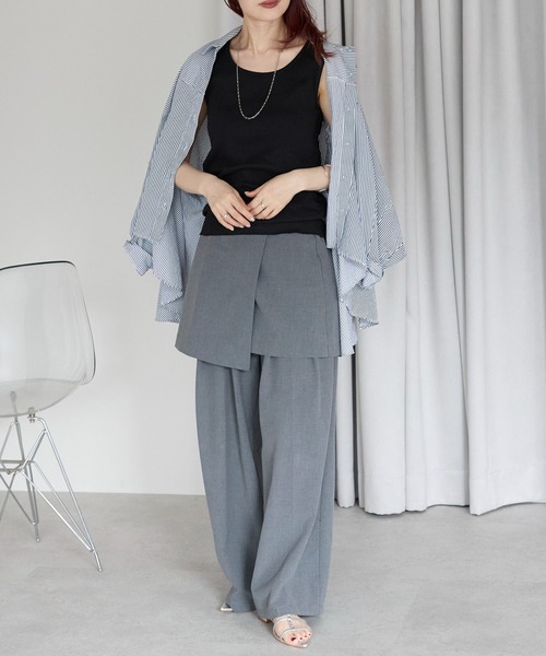 Fizz（フィズ）の「【Fizz/フィズ】　リブメロウタンクトップ（タンクトップ・レディース・ブラック/ホワイト/グレイッシュベージュ/オレンジ/ブルー・M/L）」の20枚目の写真