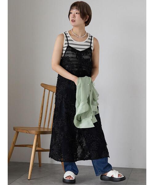 ehka sopo（エヘカソポ）の「◎レースキャミソールワンピース（ワンピース・レディース・イエロー/ブラック/オフホワイト・F）」の8枚目の写真