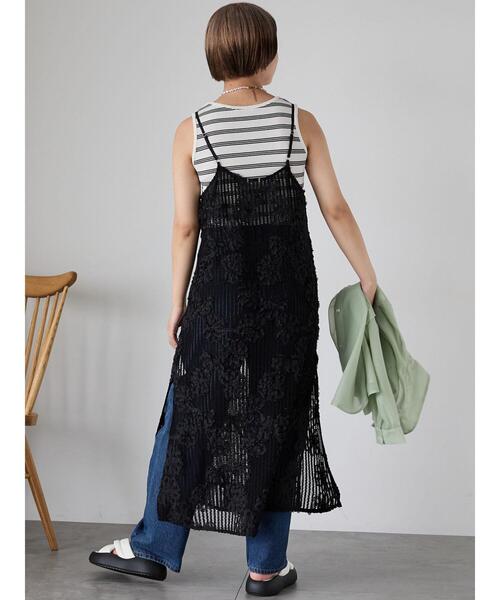 ehka sopo（エヘカソポ）の「◎レースキャミソールワンピース（ワンピース・レディース・イエロー/ブラック/オフホワイト・F）」の10枚目の写真