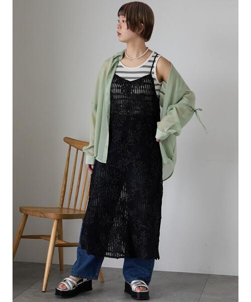 ehka sopo（エヘカソポ）の「◎レースキャミソールワンピース（ワンピース・レディース・イエロー/ブラック/オフホワイト・F）」の11枚目の写真