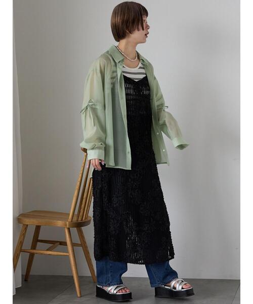 ehka sopo（エヘカソポ）の「◎レースキャミソールワンピース（ワンピース・レディース・イエロー/ブラック/オフホワイト・F）」の13枚目の写真