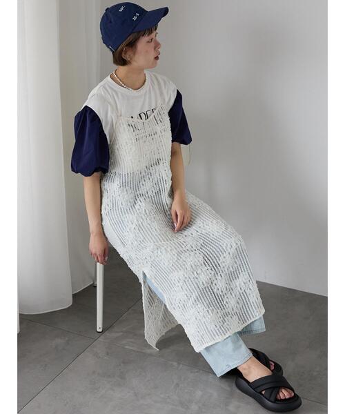 ehka sopo（エヘカソポ）の「◎レースキャミソールワンピース（ワンピース・レディース・イエロー/ブラック/オフホワイト・F）」の16枚目の写真