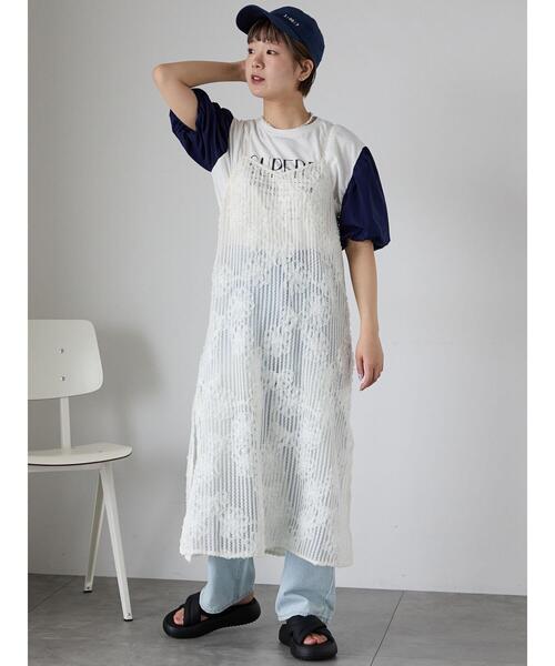 ehka sopo（エヘカソポ）の「◎レースキャミソールワンピース（ワンピース・レディース・イエロー/ブラック/オフホワイト・F）」の18枚目の写真