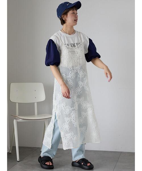 ehka sopo（エヘカソポ）の「◎レースキャミソールワンピース（ワンピース・レディース・イエロー/ブラック/オフホワイト・F）」の19枚目の写真