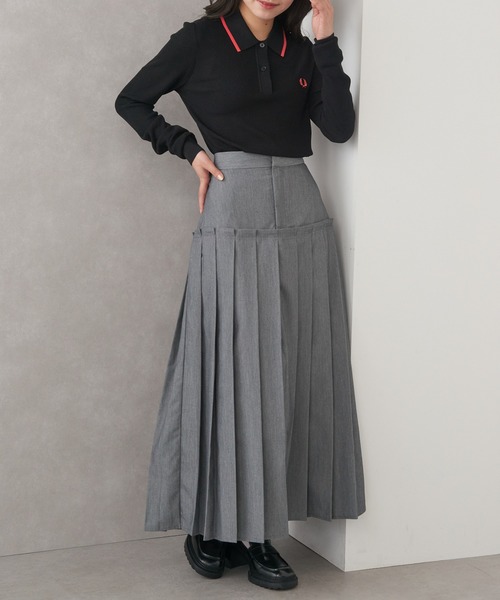 FRED PERRY(フレッドペリー)の「【FRED PERRY】フレッドペリー シアーリブニットポロシャツ RIB KNITTED POLO SHIRT K1135(ニット/セーター・レディース・ブラック/オフホワイト・10)」の9枚目の写真