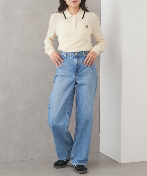 FRED PERRY(フレッドペリー)の「【FRED PERRY】フレッドペリー シアーリブニットポロシャツ RIB KNITTED POLO SHIRT K1135(ニット/セーター・レディース・ブラック/オフホワイト・10)」の16枚目の写真
