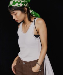 LIENCOEUR | アシンメトリースリットチュールタンク(タンクトップ)