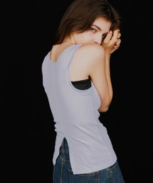 LIENCOEUR | アシンメトリースリットチュールタンク(タンクトップ)