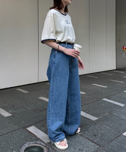 CIAOPANIC TYPY(チャオパニックティピー)の「シアースラブロゴ刺繍リンガーTee(Tシャツ/カットソー・レディース・イエロー/アイボリー/チャコールグレー・ONE SIZE)」の11枚目の写真