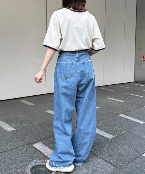CIAOPANIC TYPY(チャオパニックティピー)の「シアースラブロゴ刺繍リンガーTee(Tシャツ/カットソー・レディース・イエロー/アイボリー/チャコールグレー・ONE SIZE)」の12枚目の写真