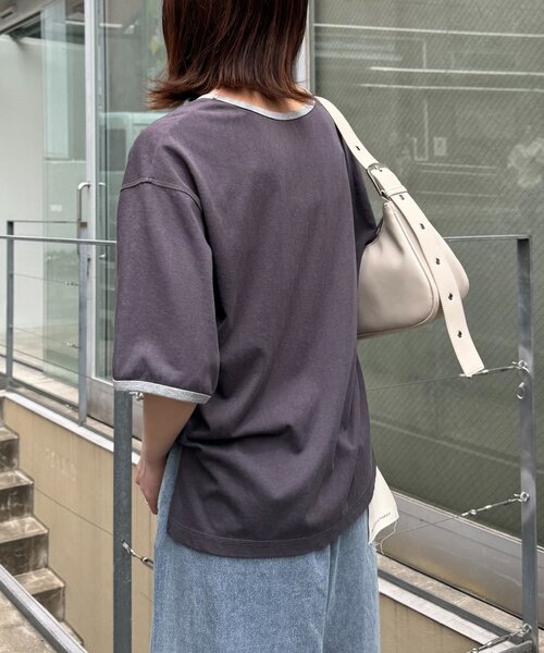 CIAOPANIC TYPY(チャオパニックティピー)の「シアースラブロゴ刺繍リンガーTee(Tシャツ/カットソー・レディース・イエロー/アイボリー/チャコールグレー・ONE SIZE)」の17枚目の写真