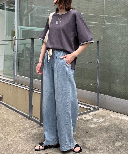 CIAOPANIC TYPY(チャオパニックティピー)の「シアースラブロゴ刺繍リンガーTee(Tシャツ/カットソー・レディース・イエロー/アイボリー/チャコールグレー・ONE SIZE)」の19枚目の写真