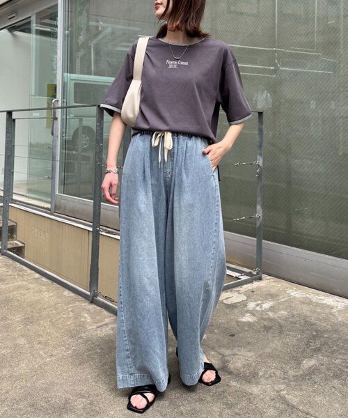 CIAOPANIC TYPY(チャオパニックティピー)の「シアースラブロゴ刺繍リンガーTee(Tシャツ/カットソー・レディース・イエロー/アイボリー/チャコールグレー・ONE SIZE)」の20枚目の写真