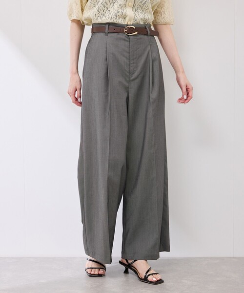 ROPE' PICNIC（ロペピクニック）の「テンセルシャンブレータックワイドスラックス/通勤対応（その他パンツ・レディース・ブラック/ネイビー・36/38/40）」の19枚目の写真