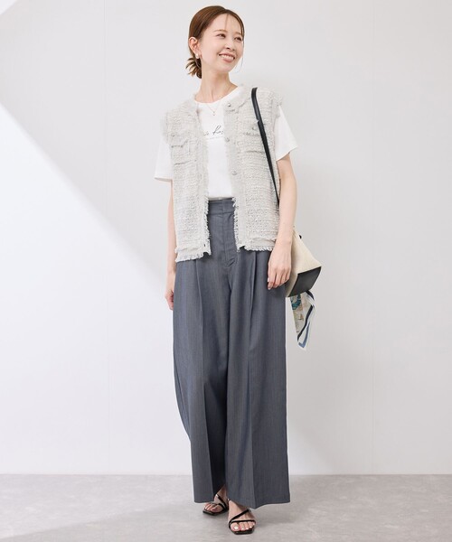 ROPE' PICNIC（ロペピクニック）の「テンセルシャンブレータックワイドスラックス/通勤対応（その他パンツ・レディース・ブラック/ネイビー・36/38/40）」の22枚目の写真