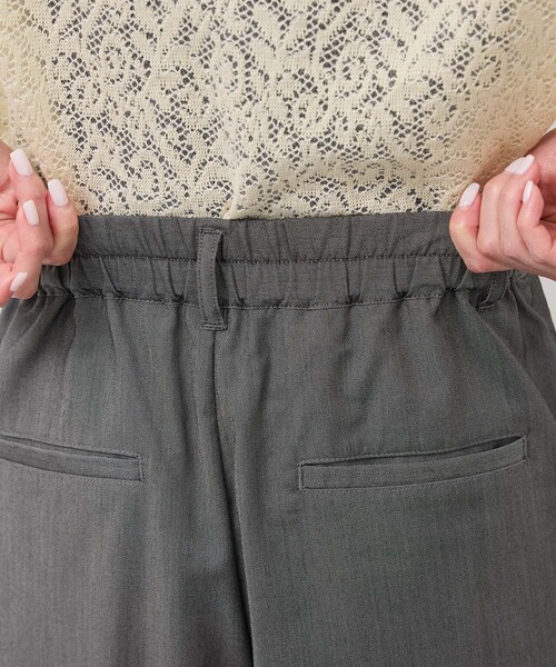 ROPE' PICNIC（ロペピクニック）の「テンセルシャンブレータックワイドスラックス/通勤対応（その他パンツ・レディース・ブラック/ネイビー・36/38/40）」の7枚目の写真