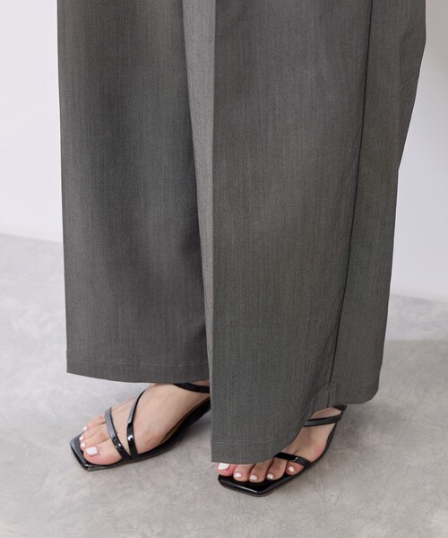 ROPE' PICNIC（ロペピクニック）の「テンセルシャンブレータックワイドスラックス/通勤対応（その他パンツ・レディース・ブラック/ネイビー・36/38/40）」の8枚目の写真