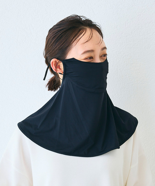 cross marche（クロスマルシェ）の「フェイスカバーマスク（マスク・レディース・ブラック/グレー・FREE）」の3枚目の写真