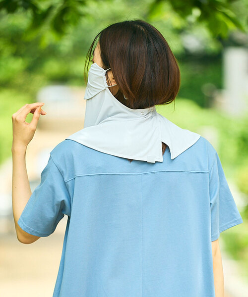 cross marche（クロスマルシェ）の「フェイスカバーマスク（マスク・レディース・ブラック/グレー・FREE）」の6枚目の写真