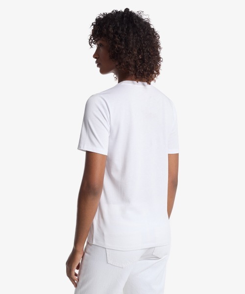 MICHAEL KORS(マイケルコース)の「ラインストーン MK サークル ロゴ Tシャツ(Tシャツ/カットソー・レディース・ホワイト・L/M/S/XS)」の3枚目の写真
