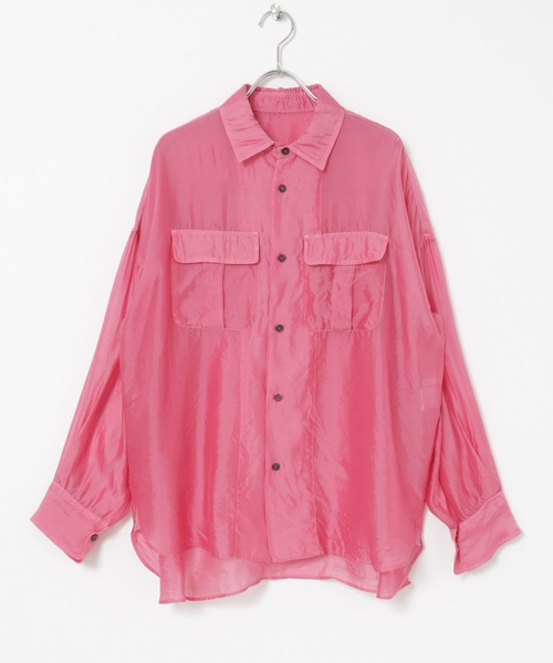 ブラウス シャツ CURRENTAGE　SILK CUPRO WASH SHIRTS レディース セール】CURRENTAGE SILK CUPRO WASH SHIRTS（シャツ/ブラウス