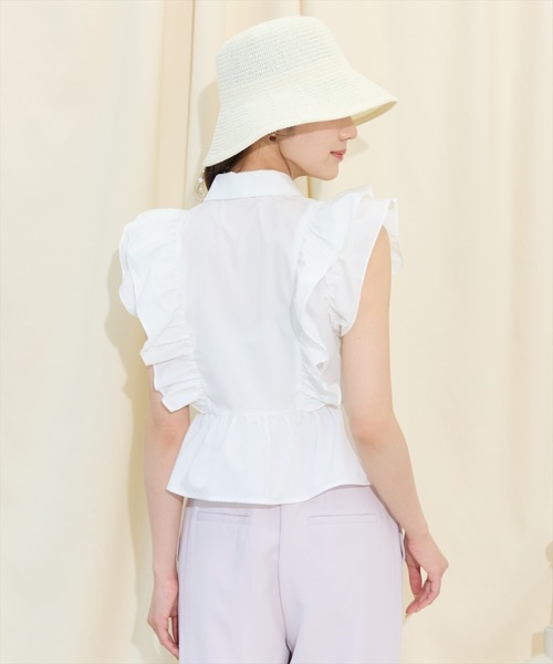 WILLSELECTION（ウィルセレクション）の「ギャザーリボンフリルスリーブブラウス（シャツ/ブラウス・レディース・ミント/オフホワイト/ブラック系その他・FREE）」の13枚目の写真